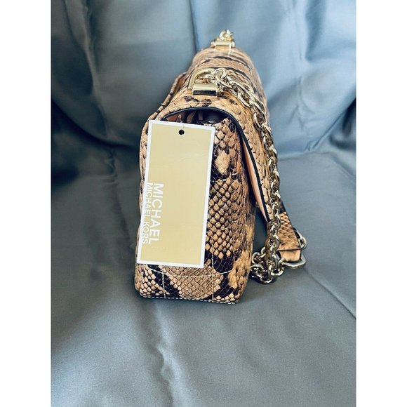 NWT Michael Kors Soho Large Chain Cantaloupe Quilted Shoulderbag 30T1L1SL3N $428 - Picture 6 of 8